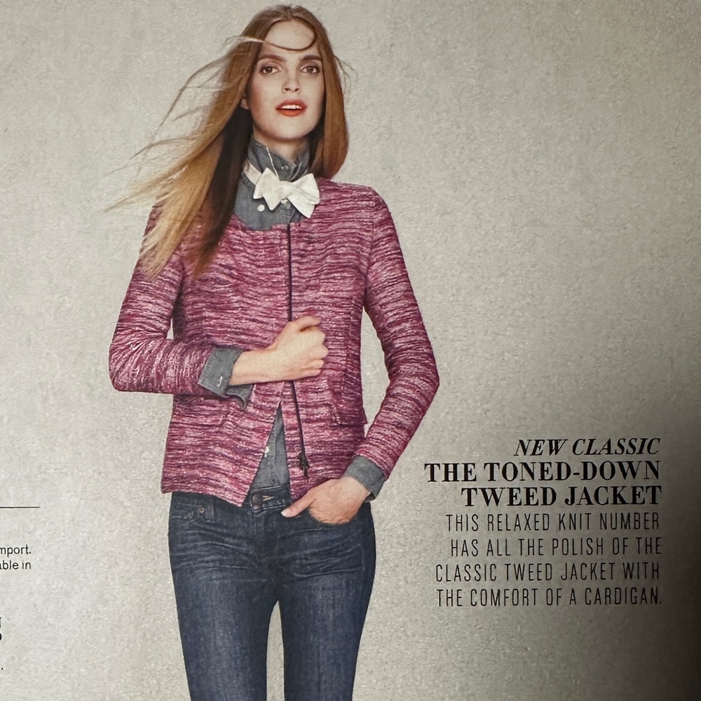 NWT J CREW Toned-Down Tweed Jacket